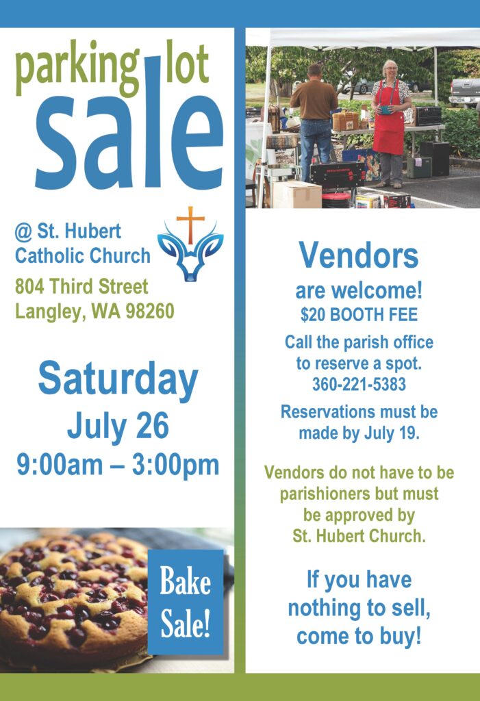 Parking Lot Sale 2025 final St. Hubert's Parking Lot Sale