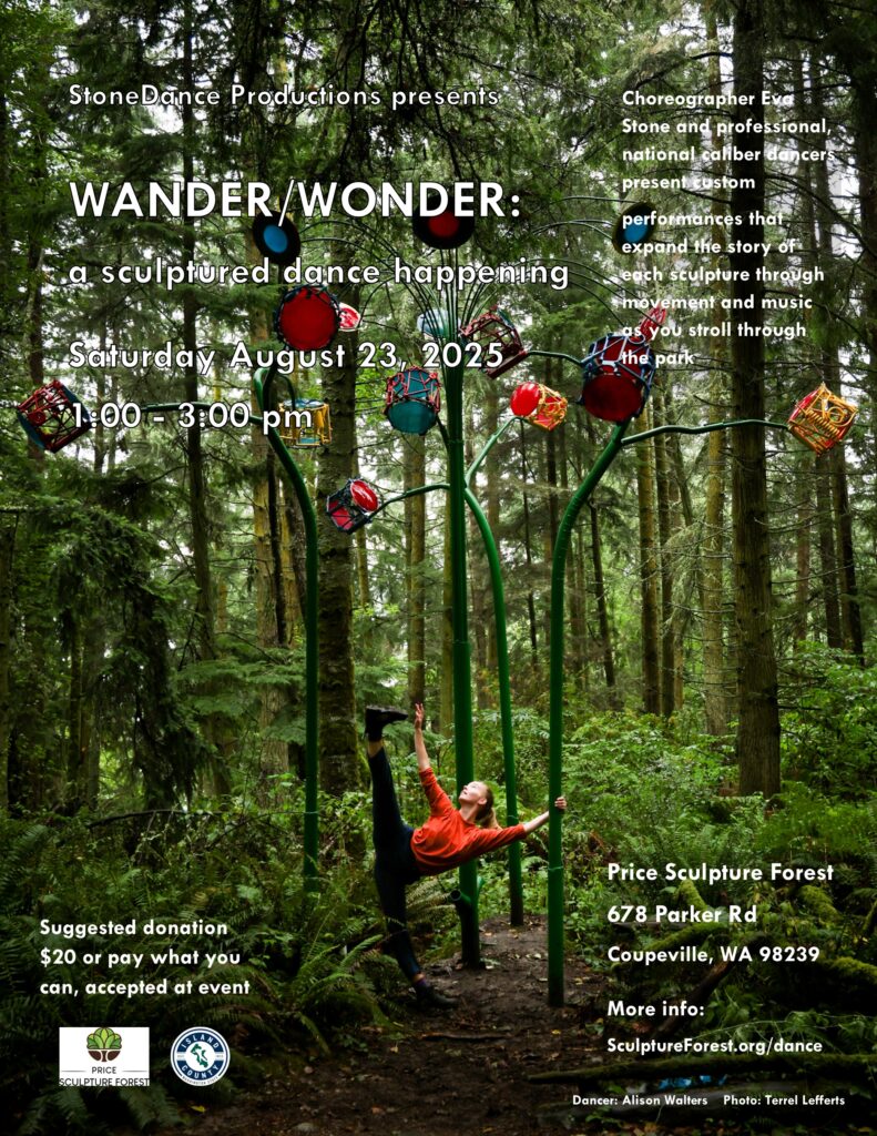 2025-08-23 WANDER WONDER a sculptured dance happening by StoneDance Productions at Price Sculpture Forest Price Sculpture Forest