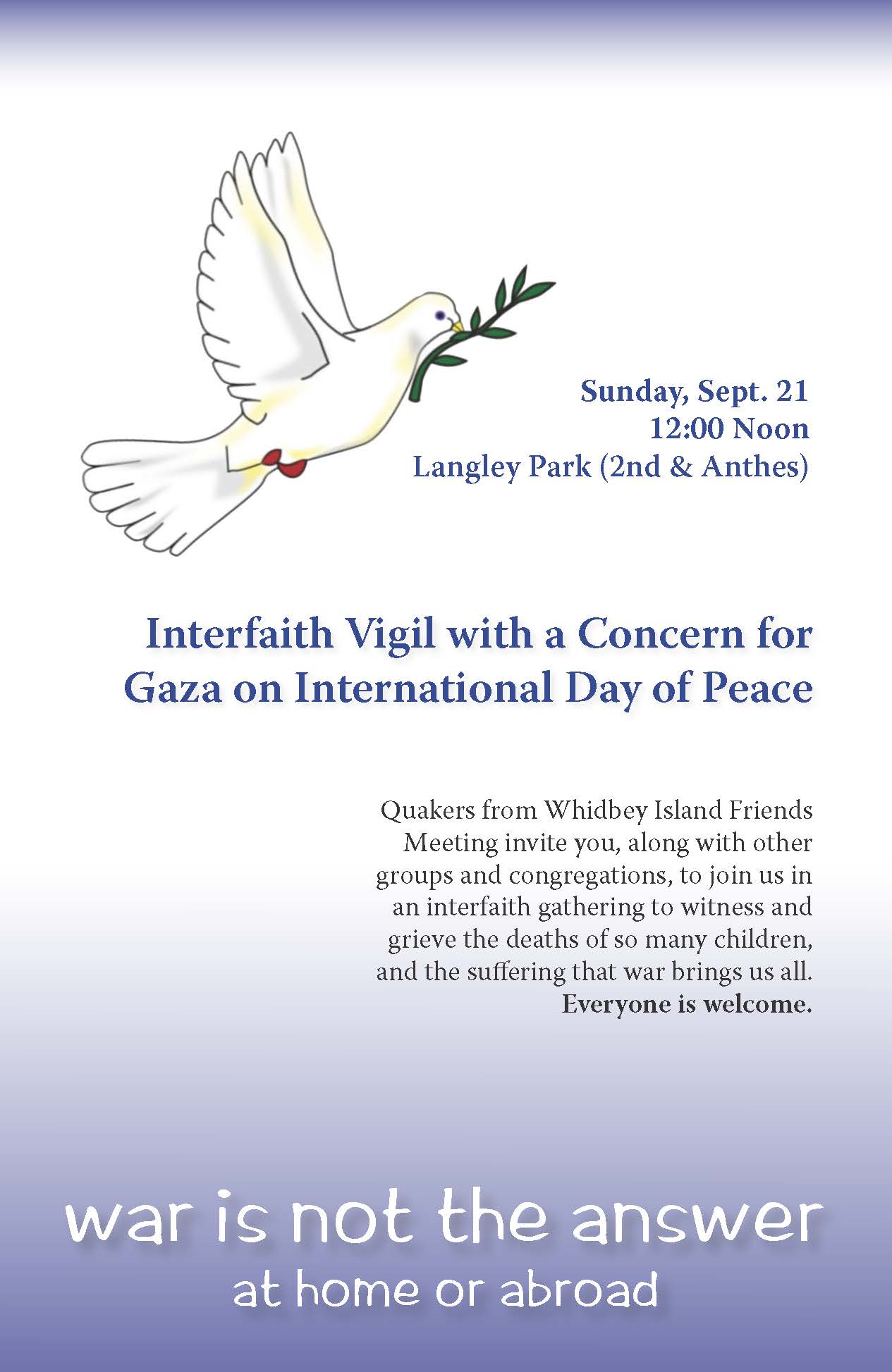 Vigil with concern for Gaza