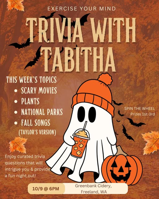 Trivia with Tabitha at Greenbank Cidery