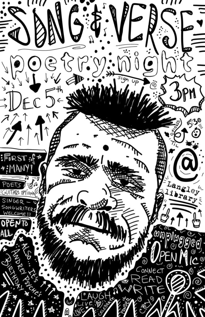 Poetry Open Mic event hosted by Langley Visual Design Services held at Langley Library