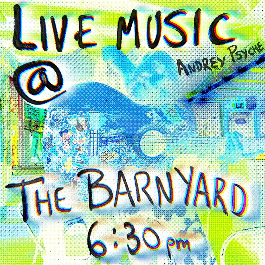 flyer for live music at The Barnyard