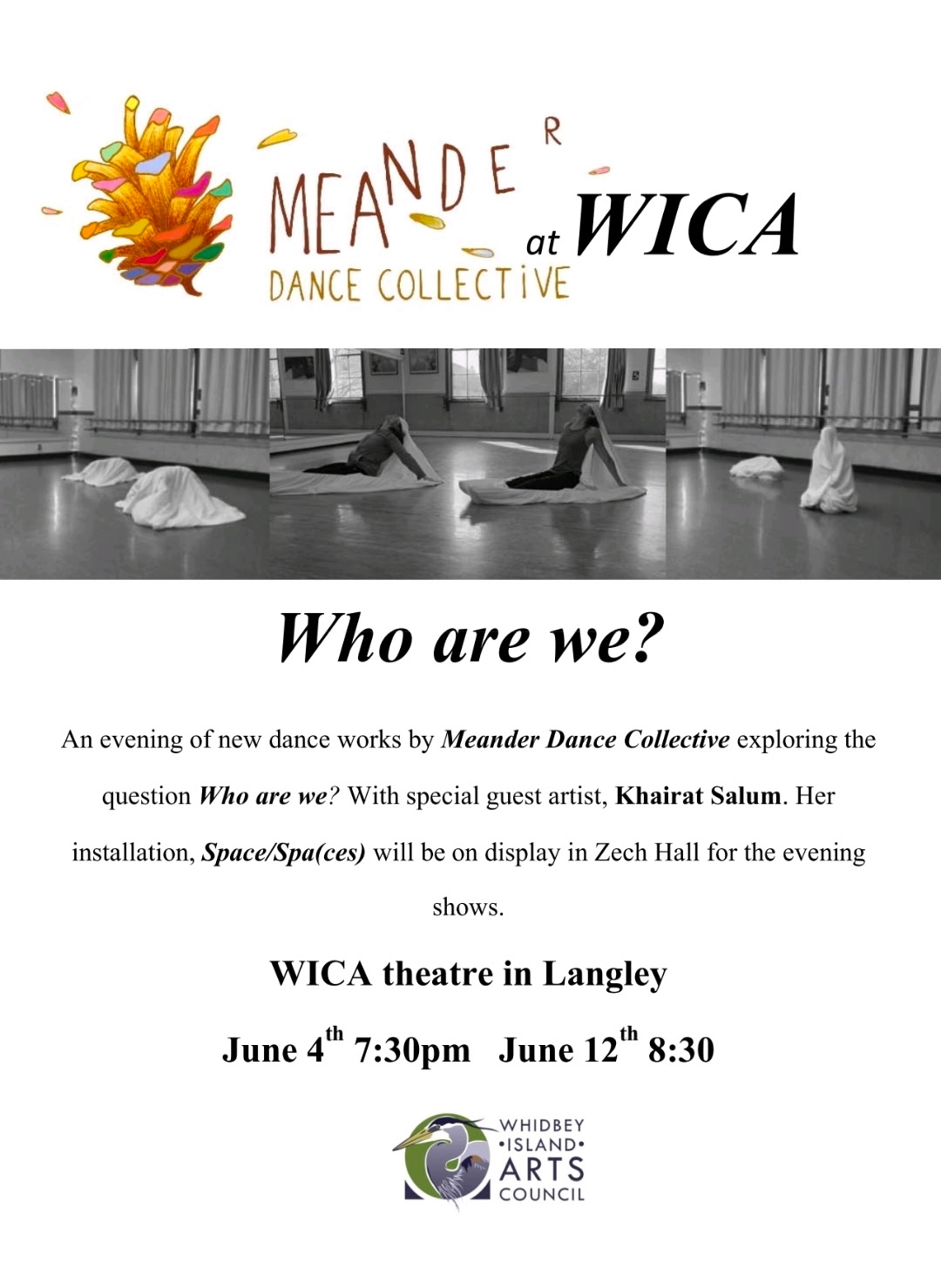 flier for Meander Dance Collective