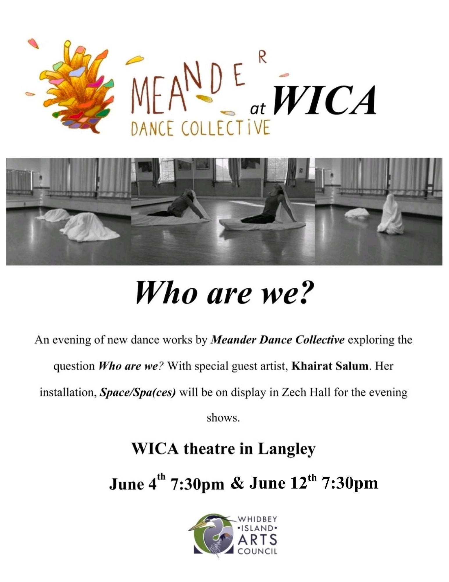 flier for Meander Dance Collective